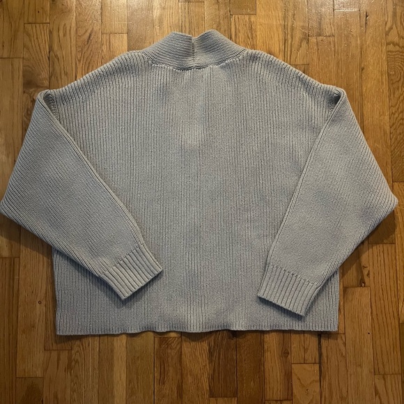 James Street Co Fran Zip Cardigan in Steel, size Small - Picture 4 of 4